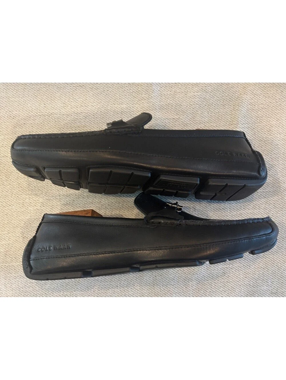 Cole Haan Grand OS Black Leather Bit Loafers Driver Shoes Men's 8.5 M C35783